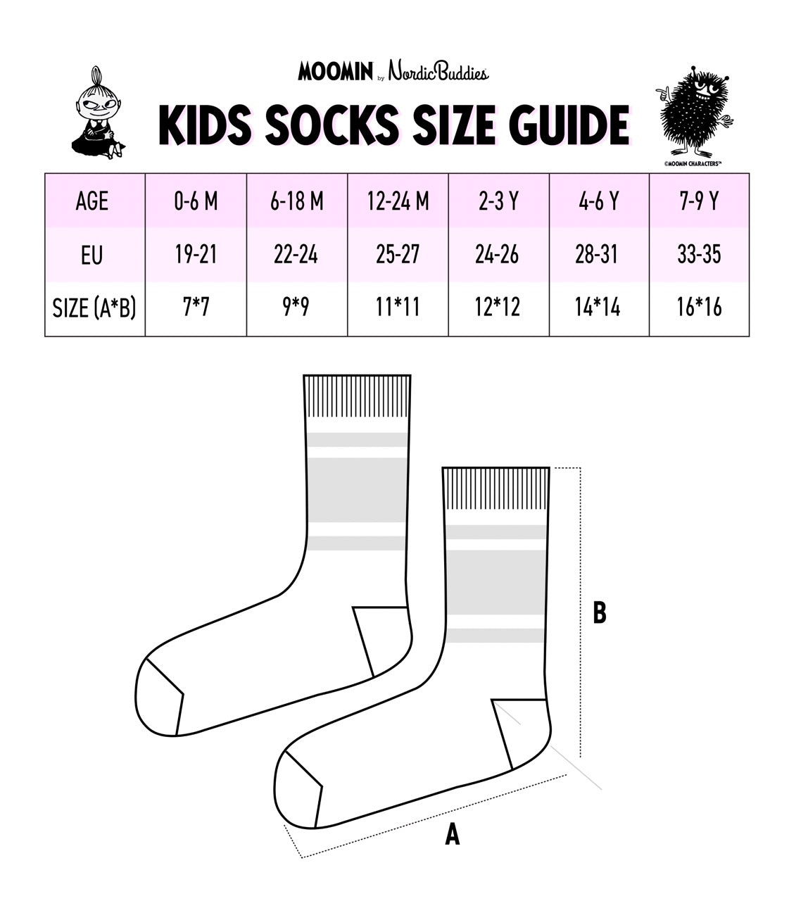 גרבי מומין לילדים - סנורקה